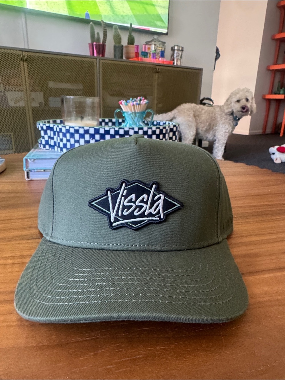 VISSLA Olive Green Patch Five-Panel Hat